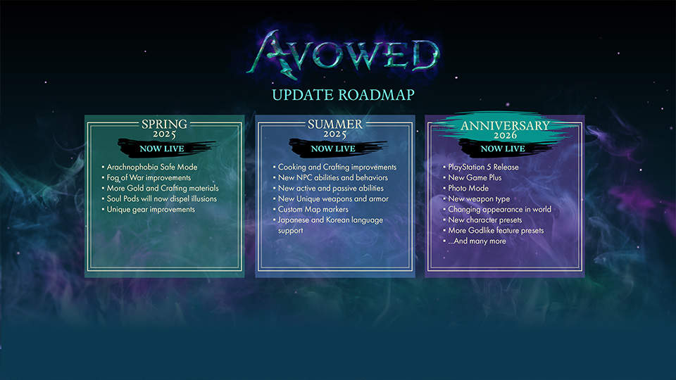 Avowed Anniversary Update and PlayStation 5 Version Both Available Now Thumbnail