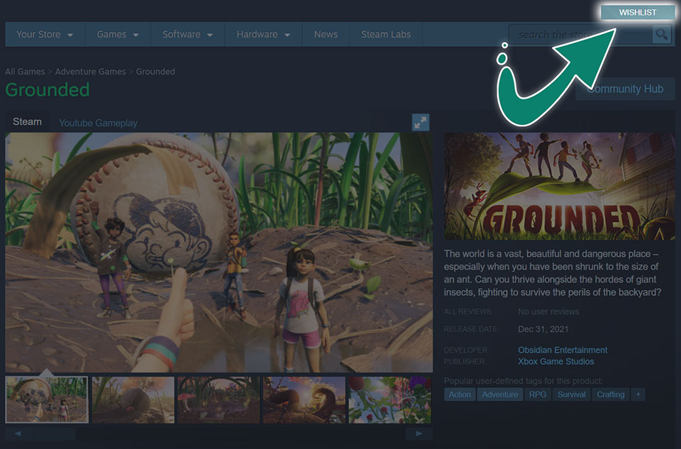 Grounded on Steam