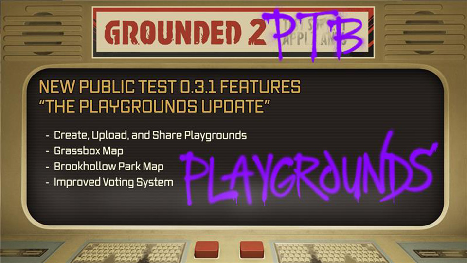 Build bigger. Experiment freely. The park is yours in the Playgrounds PTB Header Image
