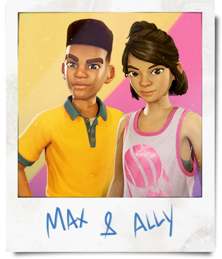 Polaroid of Maxwell 'Max' Smalls and Ally 'Hoops' Nguyen