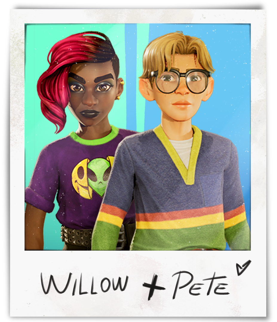 Polaroid of Willow Branch and Peter 'Pete' Boggs
